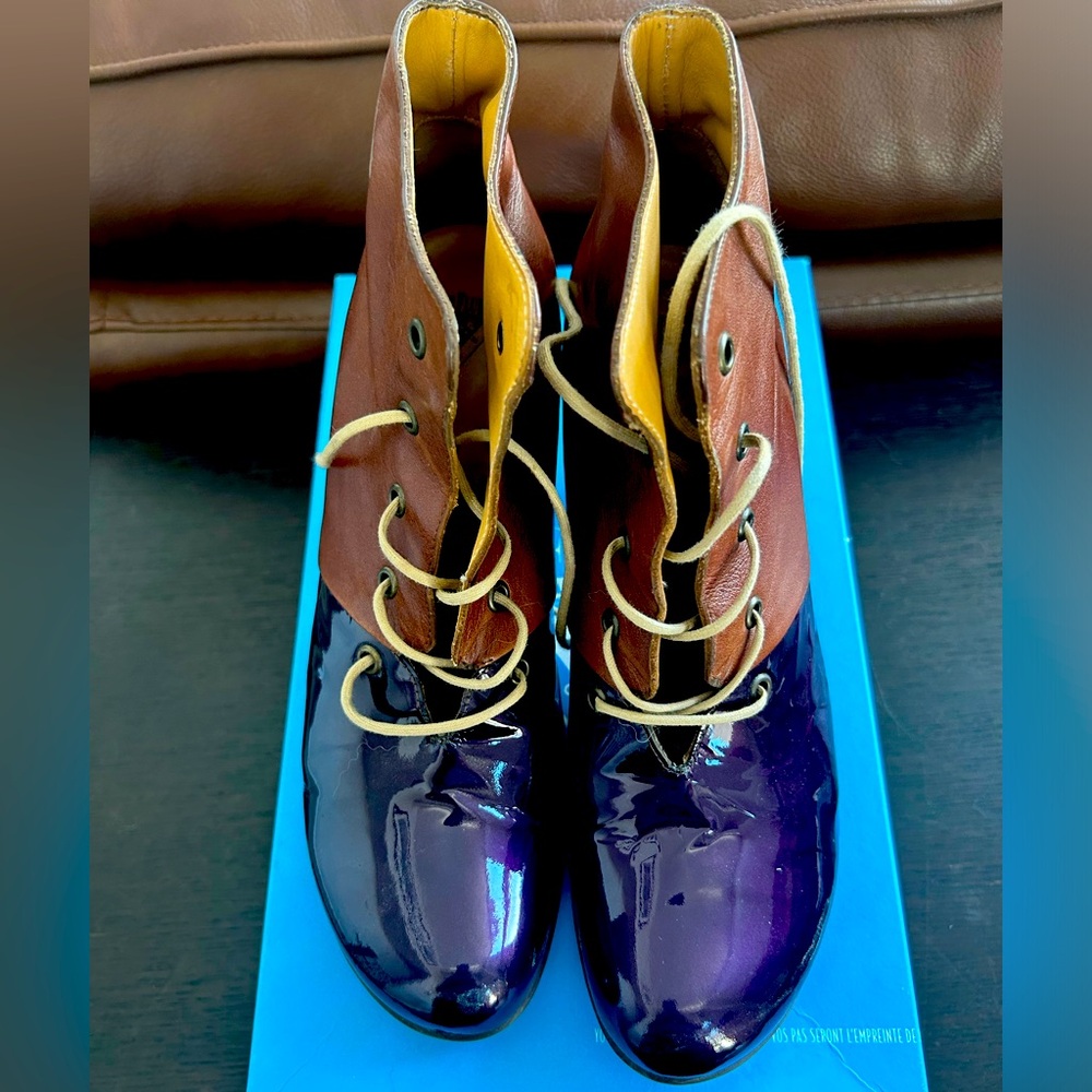 Fluevog Bellevue two-toned ankle boot